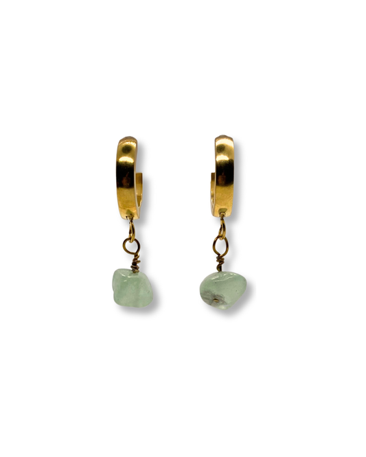 Green Aventurine Huggies