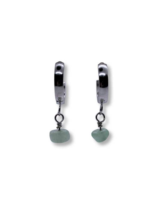 Green Aventurine Huggies